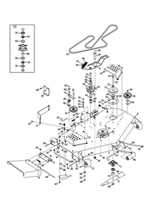 Fabricated Deck 54-Inch Diagram and Parts List for 19A40016100 (54Inch)(2013) Cub Cadet Lawn Tractor